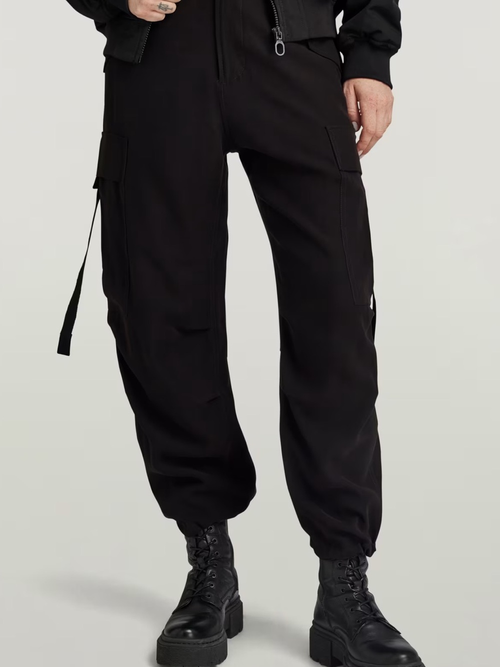 G-Star Black Dropped Drawcord Pants